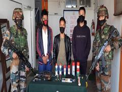 
      
      Assam Rifles apprehend 3 with arms and ammunitions
      
      