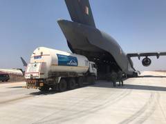 
      
      IAF transports two container trucks with liquid oxygen to...
      
      