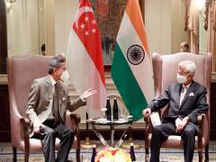 
      
      EAM Jaishankar meets his Singaporean counterpart, discusses...
      
      
