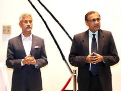 
      
      Tirumurti welcomes Jaishankar in New York
      
      