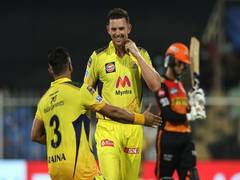 
      
      IPL 2021: Hazlewood picks three wickets as CSK restrict SRH...
      
      