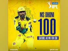 
      
      Dhoni completes 100 IPL catches for CSK as wicket-keeper
      
      