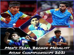 
      
      Indian men's team win bronze in Asian Table Tennis C'ships
      
      