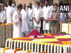 
      
      Rahul Gandhi pays tributes to Mahatma Gandhi, Lal Bahadur...
      
      