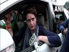 
      
      Priyanka sweeps floor in UP village, slams Yogi Adityanath...
      
      