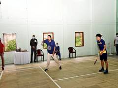 
      
      VP Naidu begins day with 'refreshing' badminton game with...
      
      