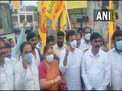 
      
      TDP MP Ram Mohan Naidu participates in protests against...
      
      
