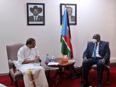 
      
      MoS Muraleedharan meets first VP of South Sudan, discusses...
      
      