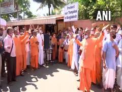
      
      ISKCON devotees protest in Pune against attack on minorities...
      
      