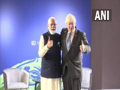 
      
      PM Modi meets UK counterpart Boris Johnson in Glasgow
      
      