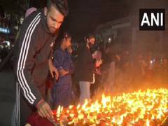 
      
      J-K: People light diyas in memory of martyrs in Udhampur
      
      
