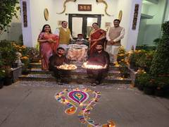 
      
      BJP national president JP Nadda celebrates Diwali with family
      
      