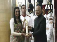 
      
      Olympian badminton player PV Sindhu awarded Padma Bhushan
      
      