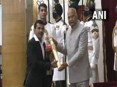
      
      Wrestler Virender Singh conferred Padma Shri 
      
      