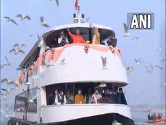 
      
      PM Modi takes boat ride from Lalita Ghat to Ravidas Ghat in...
      
      