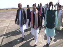 
      
      Manipur polls: BJP president JP Nadda arrives in Imphal
      
      