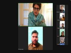 
      
      Priyanka Gandhi Vadra interacts with students beaten up by...
      
      