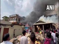 
      
      Assam: Massive fire breaks out in Bokajan market area in...
      
      