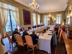 
      
      EAM Jaishankar chairs meeting of Indian Ambassadors to EU...
      
      
