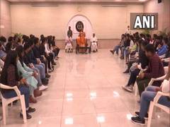 
      
      UP CM Yogi Adityanath interacts with students who have...
      
      
