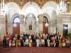
      
      Padma awardees get clicked with President Kovind, PM Modi
      
      