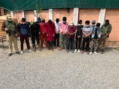 
      
      J-K: 13 arrested for raising 
