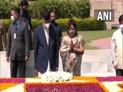 
      
      Nepal PM pays tribute to Mahatma Gandhi at Raj Ghat
      
      