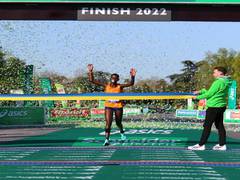 
      
      Kenya's Judith Jeptum breaks women's record to win Paris Marathon
      
      