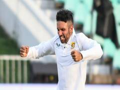 
      
      Maharaj becomes first player to take two seven-fors in Tests
      
      