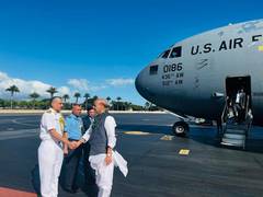 
      
      Rajnath Singh arrives in Hawaii for visit to USINDOPACOM
      
      