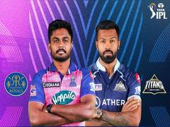 
      
      RR skipper Sanju Samson wins toss, opts to field against GT
      
      
