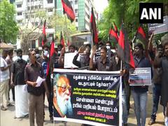 
      
      TPDK workers stages protest against the Central govt
      
      