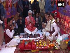 
      
      J-K LG lays foundation stone for Amarnath Shrine Board office
      
      