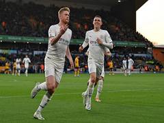 
      
      Kevin De Bruyne hits four as Man City close in on PL title
      
      