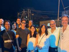 
      
      Shah Rukh Khan, Rajkumar Hirani pose on sets of Dunki, sets...
      
      