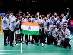 
      
      Grand welcome for Indian badminton team
      
      