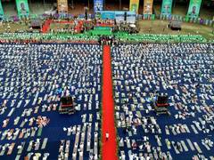 
      
      Mega Yoga Utsav held in Hyderabad
      
      