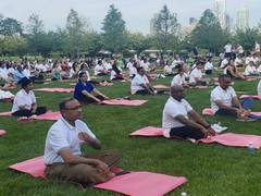 
      
      Tirumurti hosts Yoga event at UN building in New York
      
      