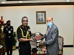 
      
      Indian Army chief meets Bangladesh PM's Security Advisor
      
      