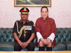 
      
      Army Chief Gen Pandey calls on Bhutan's fourth King
      
      