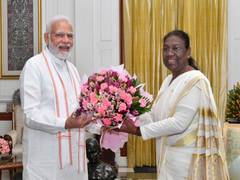 
      
      PM Modi meets President Murmu at Rashtrapati Bhavan
      
      