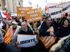 
      
      Protest against COVID-19 vaccine pass in Paris
      
      