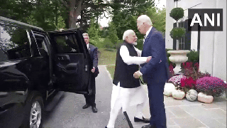 
      
      PM Modi meets US President Joe Biden, expected to discuss Russia
      
      