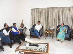 
      
      Maha: Fadnavis enquires about Gadkari's health, takes his...
      
      