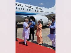 
      
      PM Modi lands in Kanpur
      
      