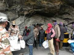 
      
      ITBP distributes ration to stranded migrant labourers in...
      
      