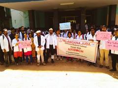 
      
      Telangana doctors join protest; demand justice,...
      
      