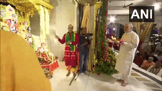
      
      Amit Shah performs 'Mangla Aarti' at Jagannath Temple
      
      