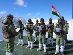 
      
      Soldiers of the Indian Armed Forces read the Preamble to the...
      
      