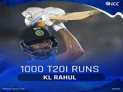 
      
      Rahul completes 1,000 T20I runs, becomes joint third-fastest...
      
      